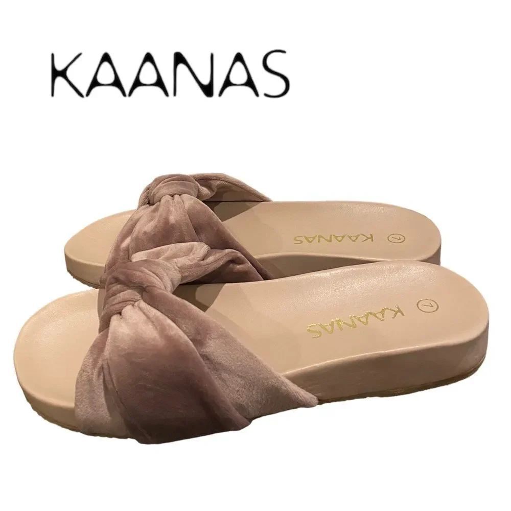 NEW in Box KAANAS Santa Rosa Twist Turban Slide Sandals 7